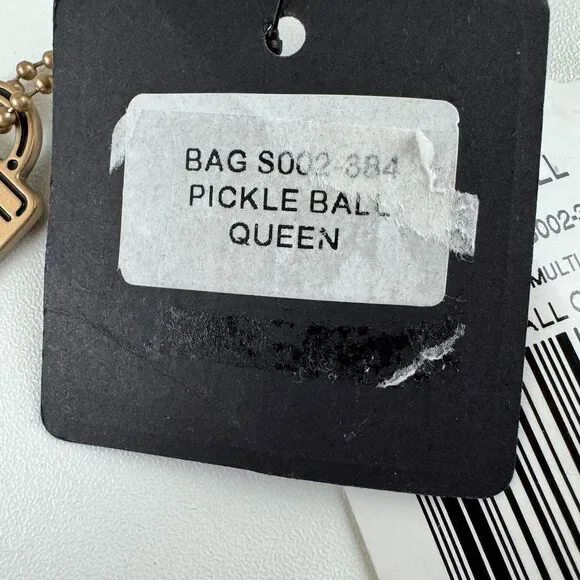 Mary Frances Pickle Ball Queen Crossbody Purse Bag Beaded Sparkle Crown NEW - Picture 11 of 12